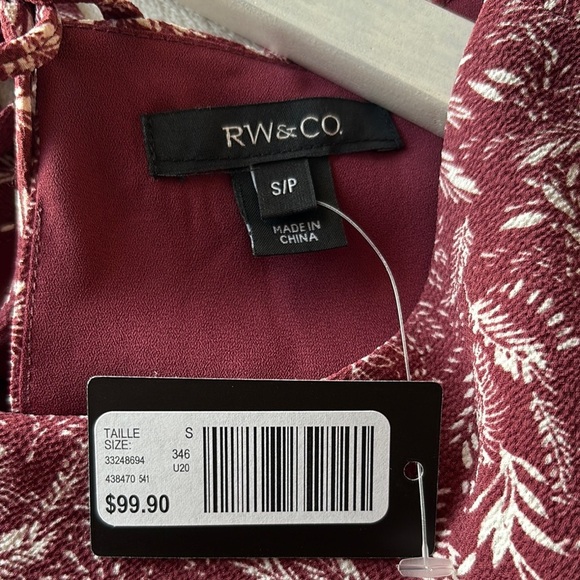 NWT RW&CO Maroon Jumpsuit - Picture 2 of 10